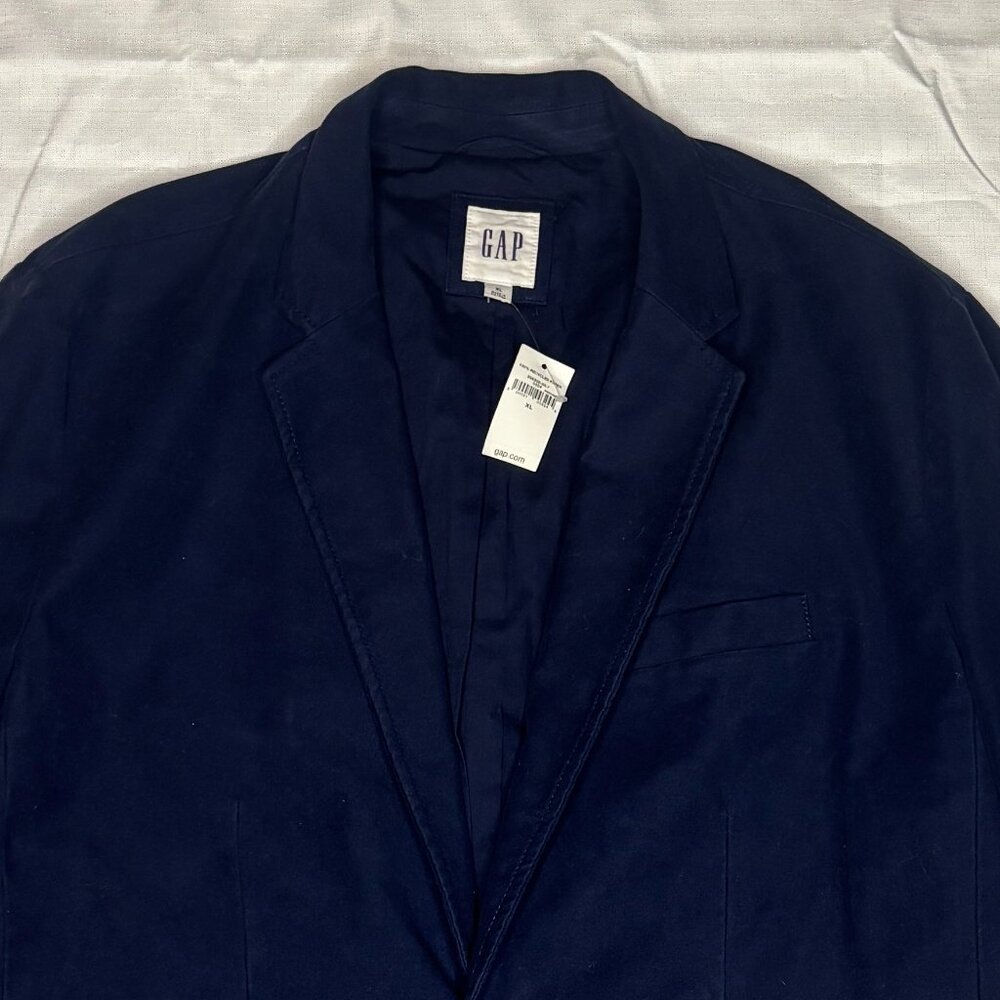 GAP Men's Navy Twill Two Button Blazer XL NWT Pockets - Picture 5 of 8
